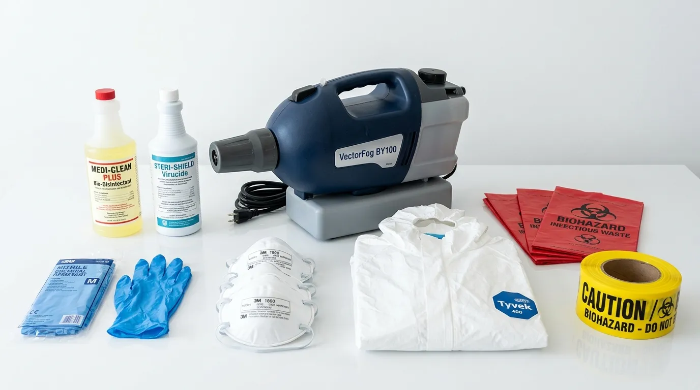 Professional biohazard remediation crew working in Gallatin