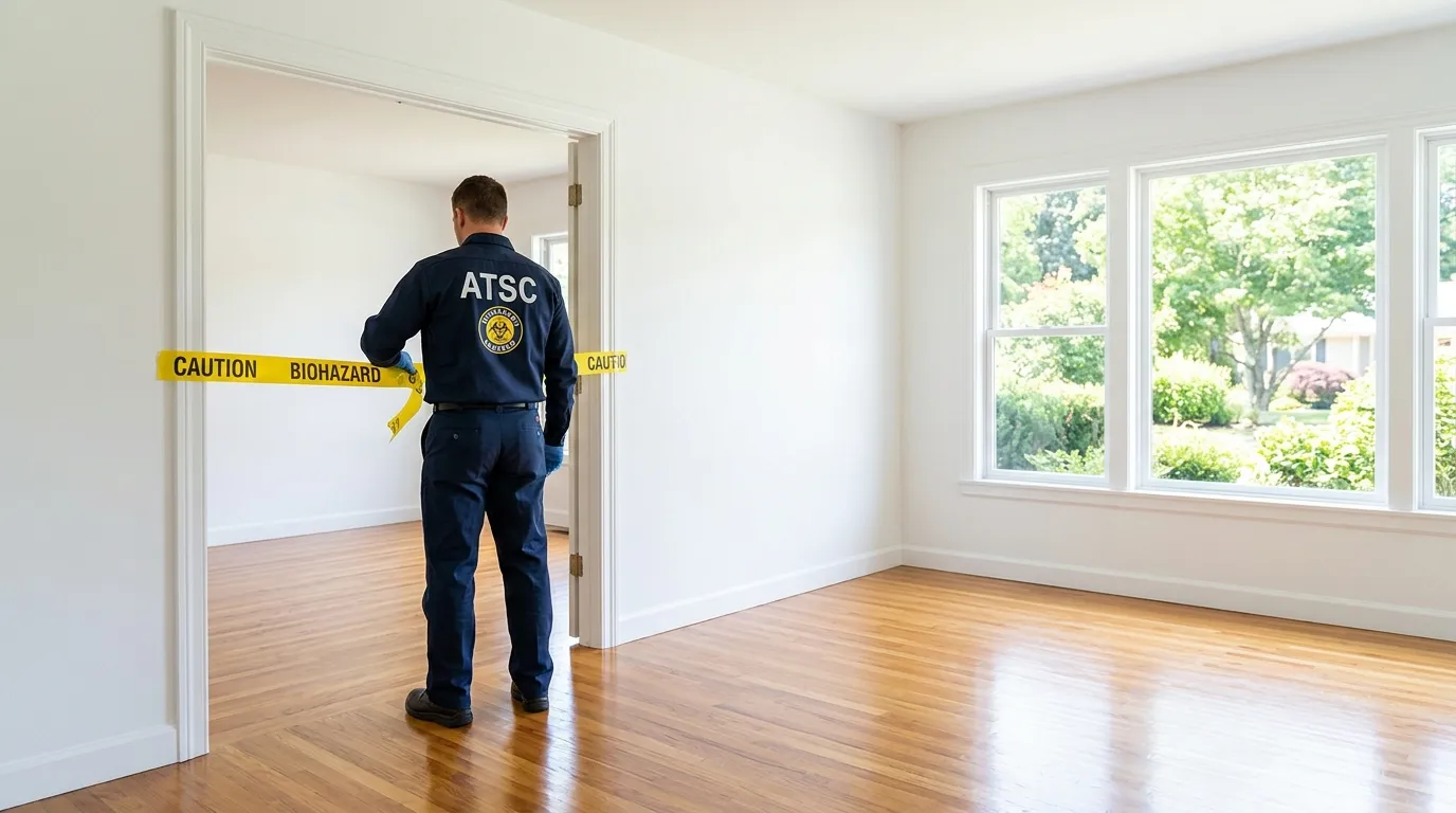 Certified biohazard cleanup crew performing Decomposition Cleanup in Gallatin